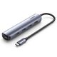 Хаб UGREEN CM417 (20197) USB-C to 4*USB 3.0+HDMI Adapter.  Цвет: серый