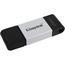 Флеш Диск USB-C  128Gb Kingston DataTraveler 80 DT80/128GB серебристый/черный